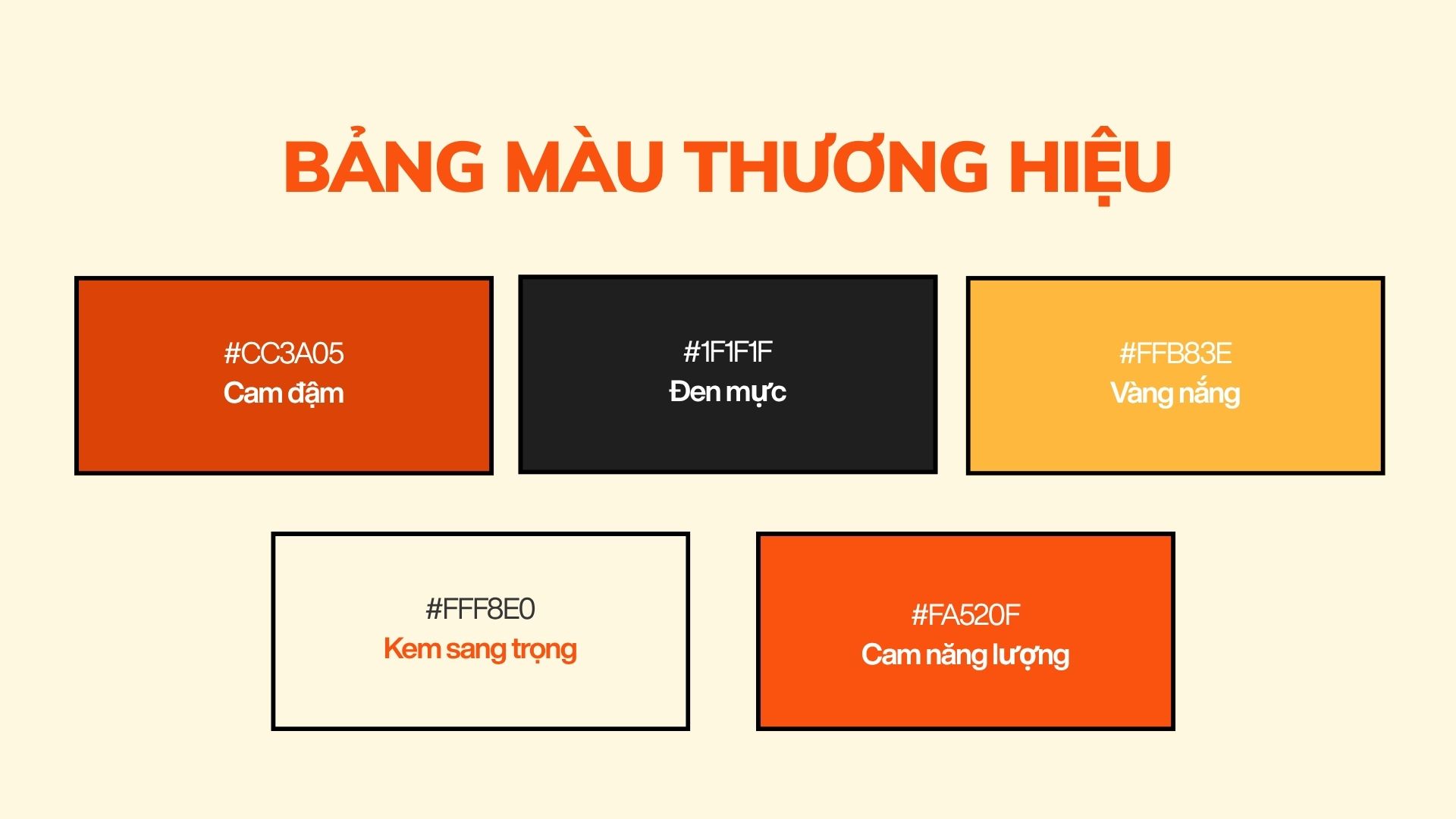 Ảnh ví dụ minh hoạ, bảng màu thương hiệu