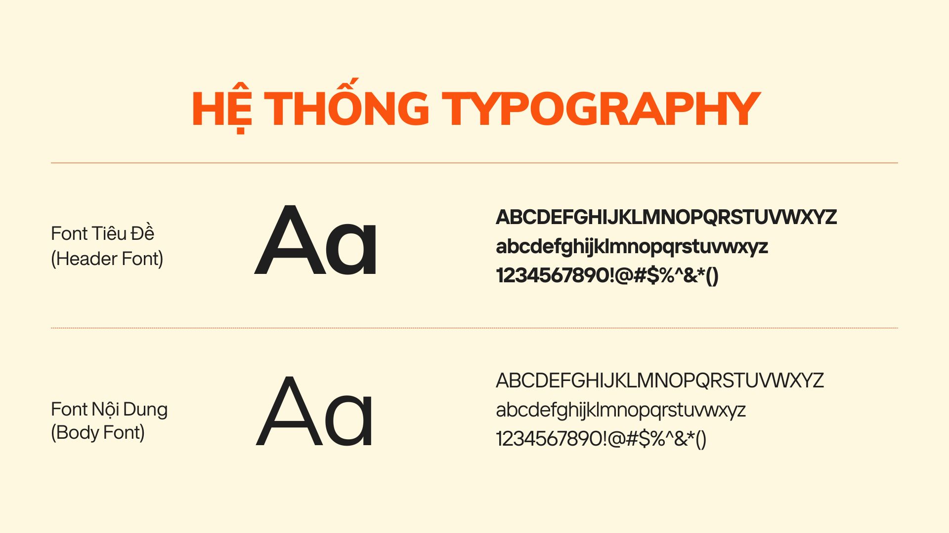 Ảnh ví dụ minh hoạ, hệ thống typography, font tiêu đề